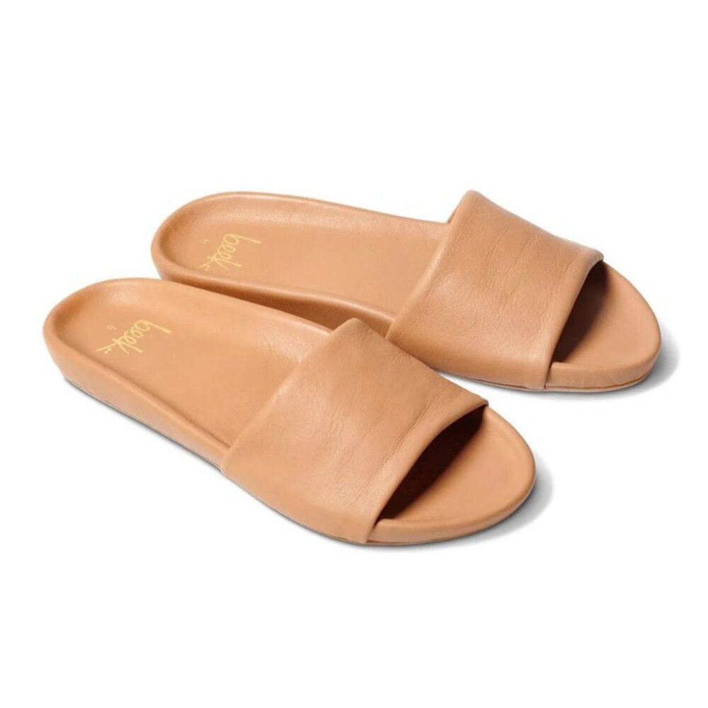 NWB Beek Gallito Leather Slide Sandal Classic HONEY Size 9